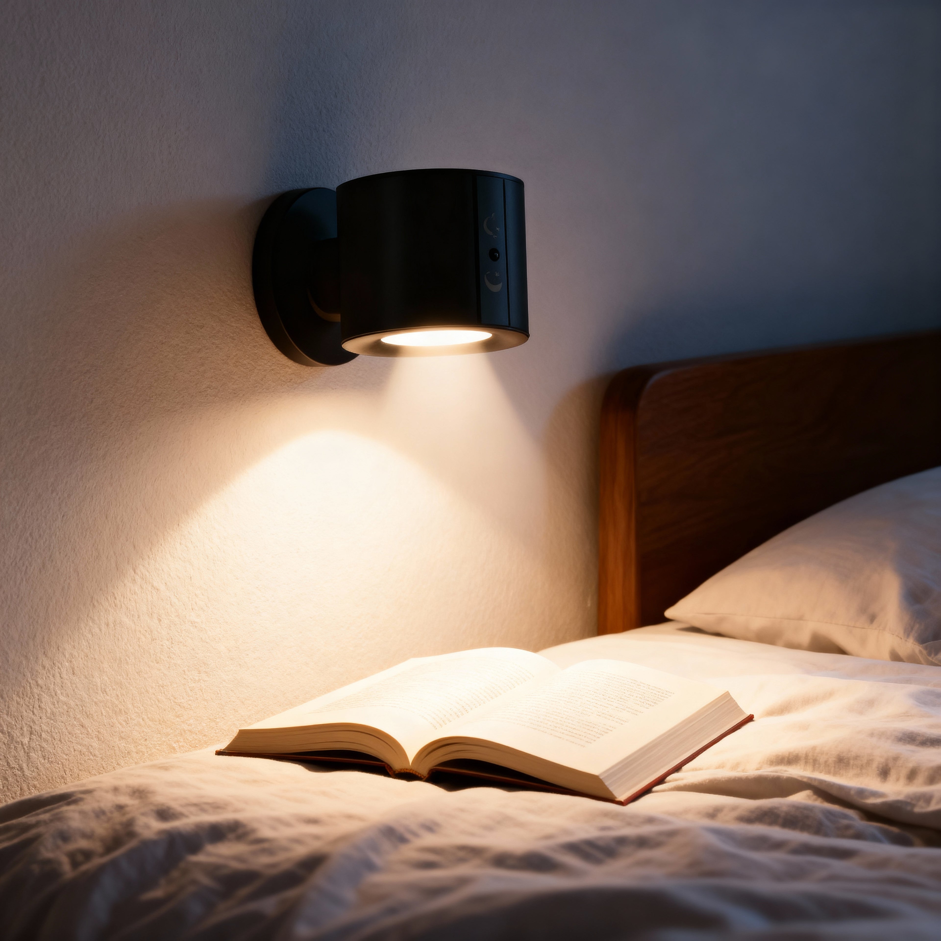No More Bedtime Headaches - Wall mounted LED light - 3 Colour Modes